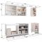 Кухонный гарнитур Бостон 2000х600 белый/крем глянец/дуб скальный глянец