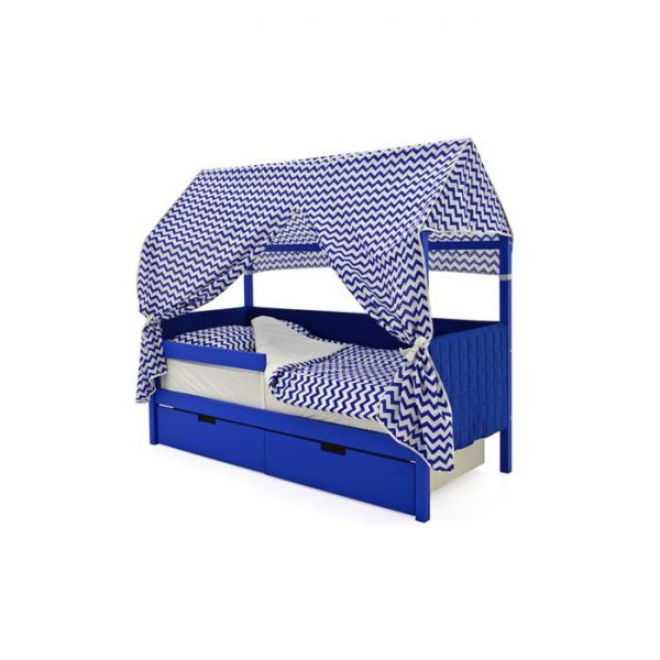 Детская кровать-домик мягкий Бельмарко  Svogen синий