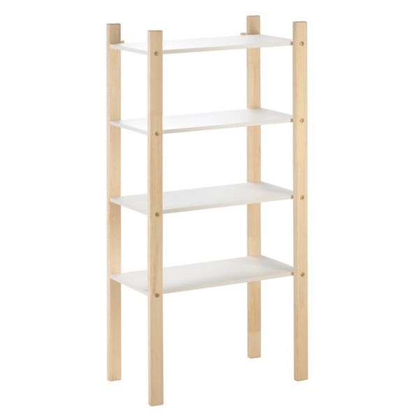Стеллаж «Хиттэ», 4 полки, 700 ? 400 ? 1500, массив сосны, белый