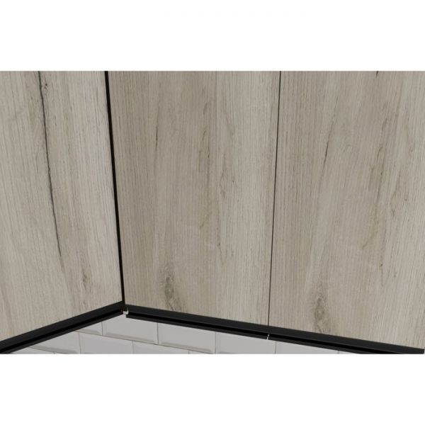 Кухонный угловой гарнитур Равенна оптима 2400х1800 Венге/Алмабра темная/Дуб браун