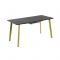 Стол АТЛАНТ-01  1100/1500х700х760 Камень Черный/Ножеки титан золотые