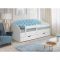 Кровать с мягким элементом «Софа №9», с бортиком, 800 ? 1600 мм, белый матовый/ткань 011