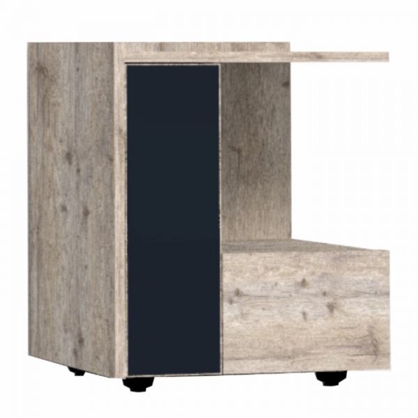 Тумба прикроватная Nature 42, 450 ? 357 ? 527 мм, цвет гаскон пайн / чёрный