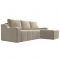 Угловой диван «Элида», правый угол, микровельвет, цвет бежевый
