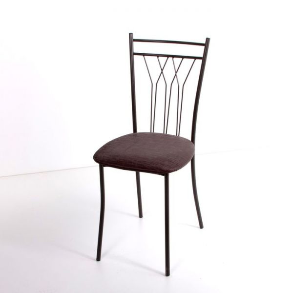 Стул на металлокаркасе Премьер СТ коричневый/бенгал бордовый