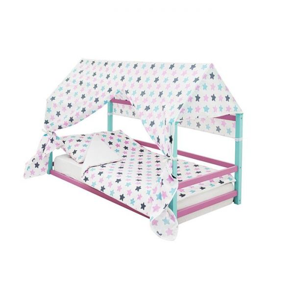 Детская кровать-домик Монтессори Бельмарко Svogen мятный-лаванда
