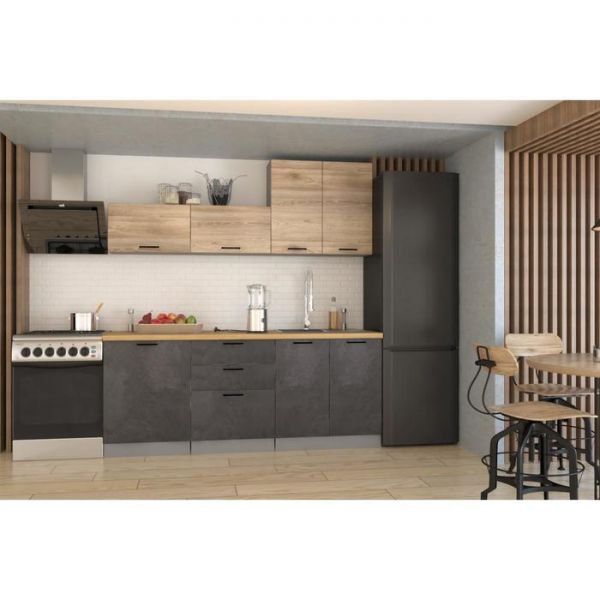 Шкаф навесной 1 софт Лофт 300х600х360 Рустик натур