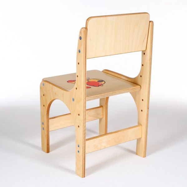 Стул детский регулируемый Альфа 00-1 с рисунком Кот