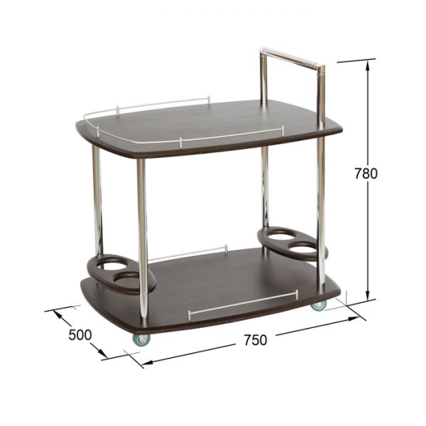 Стол сервировочный «Банкет», 750 ? 500 ? 780 мм, цвет дуб белёный