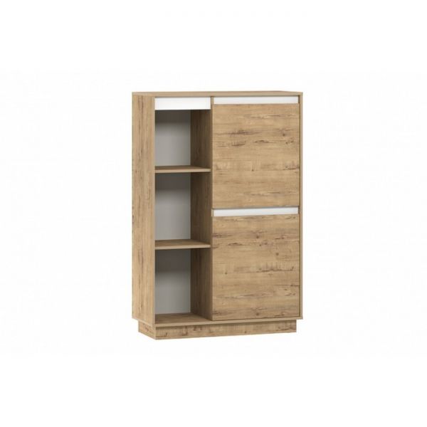 Шкаф Virginia Правый, 11.85, 942х400х1434, Белый Скандинавский/Дуб Бунратти