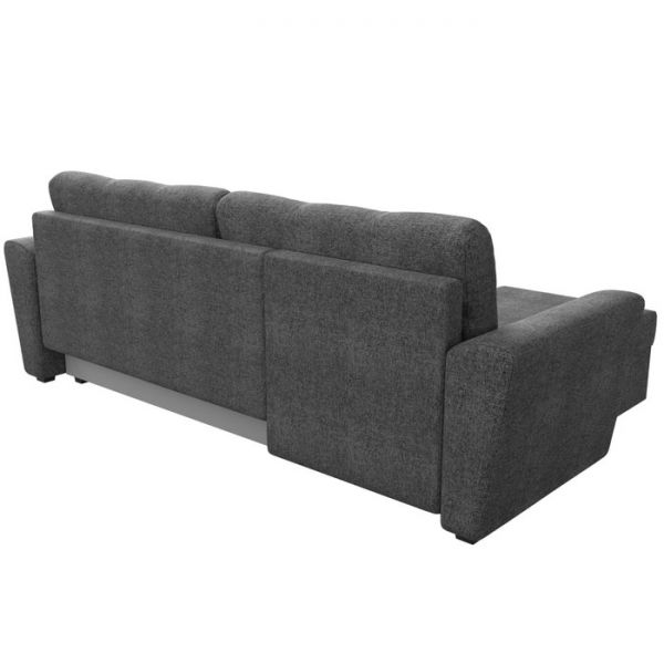 Угловой диван «Амстердам лайт», еврокнижка, правый угол, рогожка, цвет серый