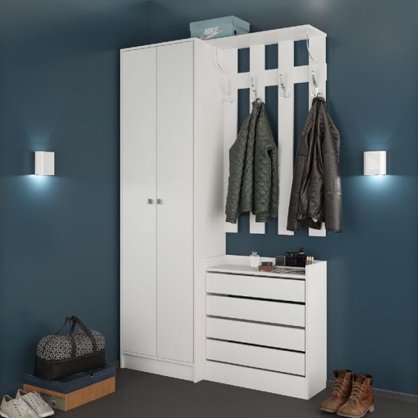 Шкаф Ямайка 600x350x2100 Белый