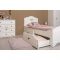 Кровать Роуз 11.27 с/м 900х2000, с основанием, Белый/Ясень ваниль
