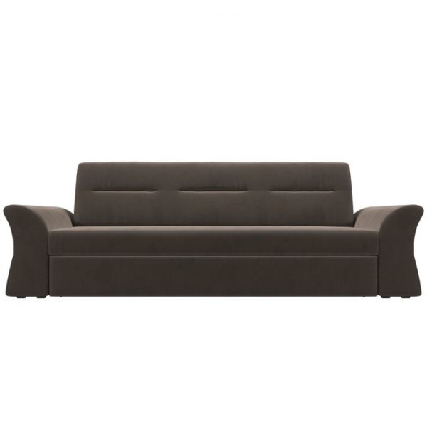 Прямой диван «Клайд», механизм дельфин, велюр, цвет бежевый