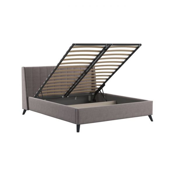 Кровать Мелисса, 1600х2000, ортопедическое осн+ПМ, Вивальди 5/Перламутрово-коричневый