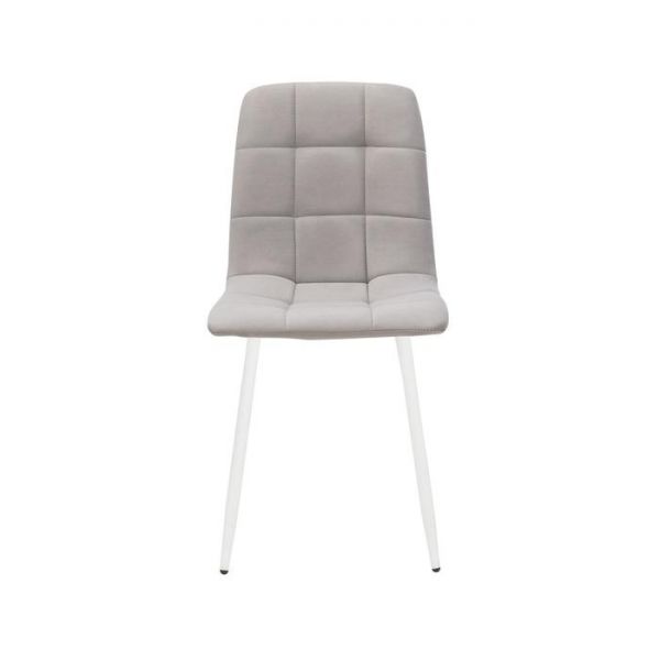 Стул Leset Скай, металл белый/велюр ultra smoke дым