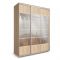 Шкаф-купе Стильный зелкало+ЛДСП Дуб сонома/Белый/Венге светлый 1800х600х2300