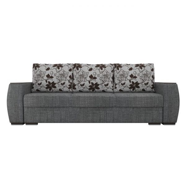 Прямой диван «Брион», механизм еврокнижка, рогожка, цвет серый