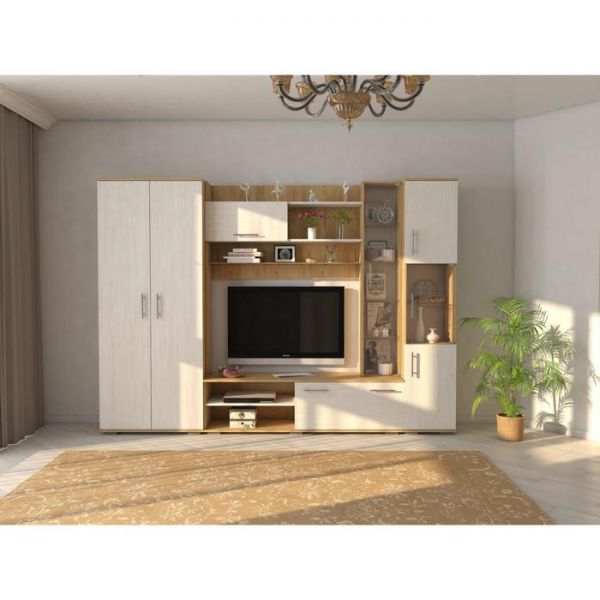 Шкаф двухдверный Лорена-32 800х414х1950 Дуб Бунрати/Сосна Исландия