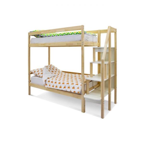 Детская двухъярусная кровать Бельмарко Svogen натура