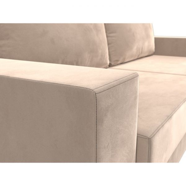 Прямой диван «Исланд», велюр, цвет бежевый