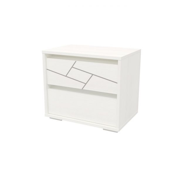 Тумба прикроватная АДЕЛИНА 500х340х440 Рамух белый
