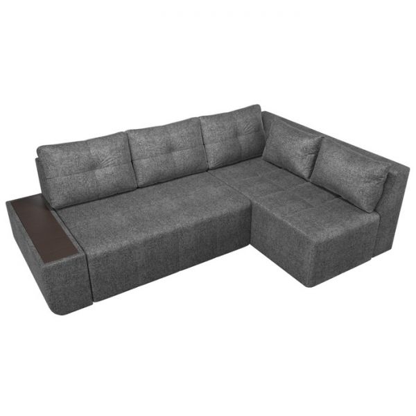 Угловой диван «Амадэус», правый угол, рогожка, цвет бежевый