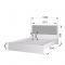 Кровать «Акцент №1200М», 1200 ? 2000 мм, цвет белый / цемент светлый