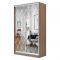 Шкаф-купе Хит-22-17-66, 1680x620x2200, Ясень шимо тёмный, Ромб большой на зеркале