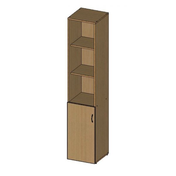 Шкаф для документов НШ-7, 383 ? 380 ? 1890 мм, белый шагр