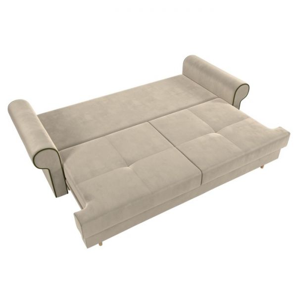 Прямой диван «Сплин», механизм еврокнижка, микровельвет, цвет бежевый