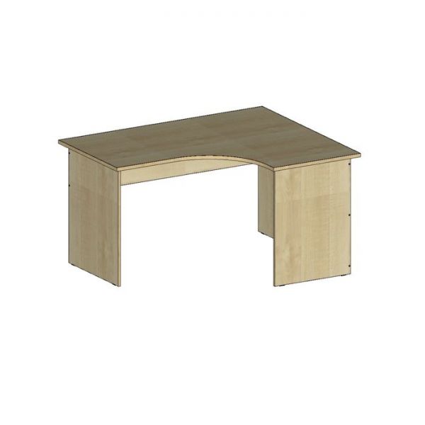 Стол угловой правый СЭП14.12.7, 1400х1150/680х750 мм, белый шагр