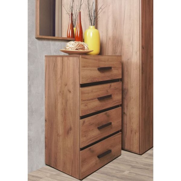 Комод Nature 45, 600 ? 434 ? 1001 мм, цвет гаскон пайн / чёрный