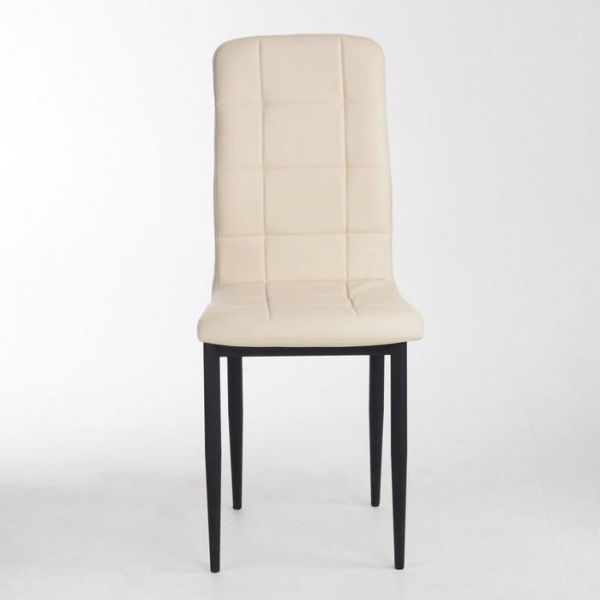 Стул "Квадро" Металл черный/AERO кремовый