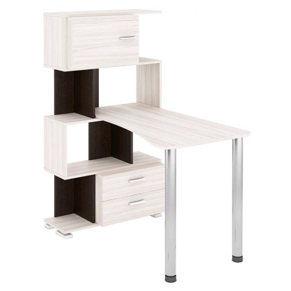 Стол-стеллаж «СЛ-5-4СТ-2», с ящиками, 750 ? 1182 ? 1395 мм, цвет карамель/венге/карамель