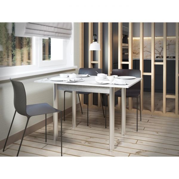 Стол обеденный раскладной СО-06, 800х580(1160)х736, ателье светлый