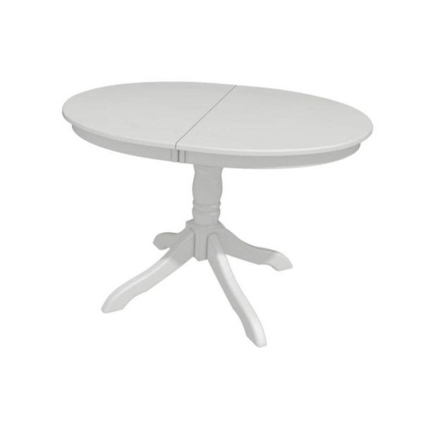 Обеденный стол «Романс», 1360(1060) ? 780 ? 750 мм, раскладной, цвет белый