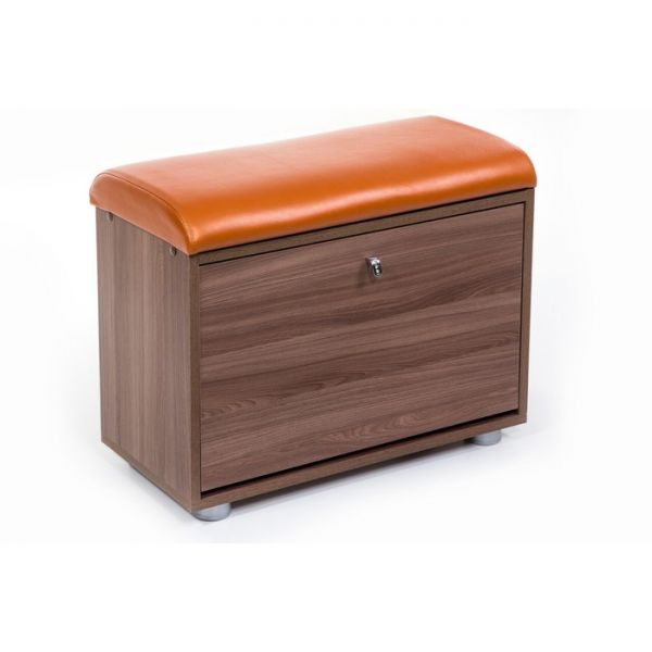 Обувница МС 1(120), 620х300х460, Шимо темный/Оранжевый