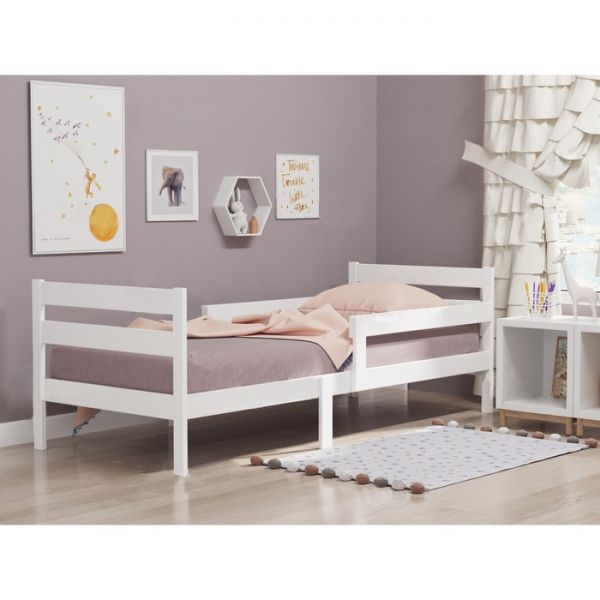 Кровать Анита-10 раздвижная 800х1400/2000 массив березы белая