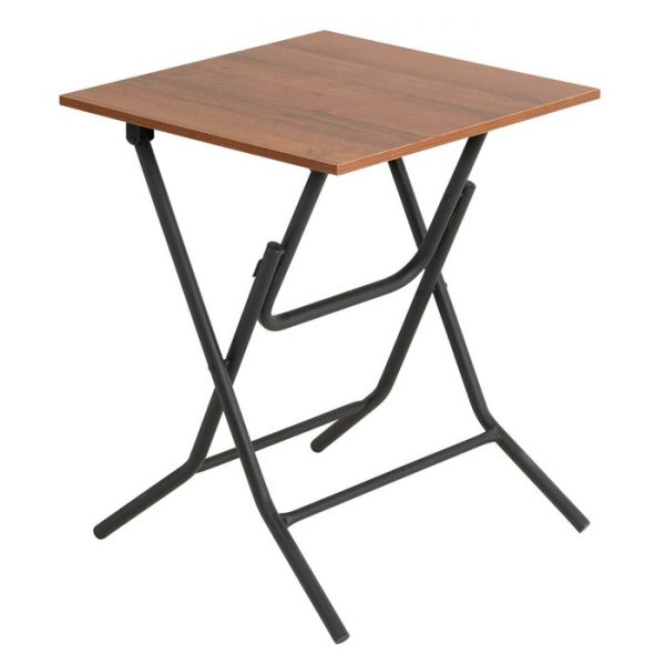 Стол складной Ривьера, 600х600х750, Орех ноче Экко/Черный