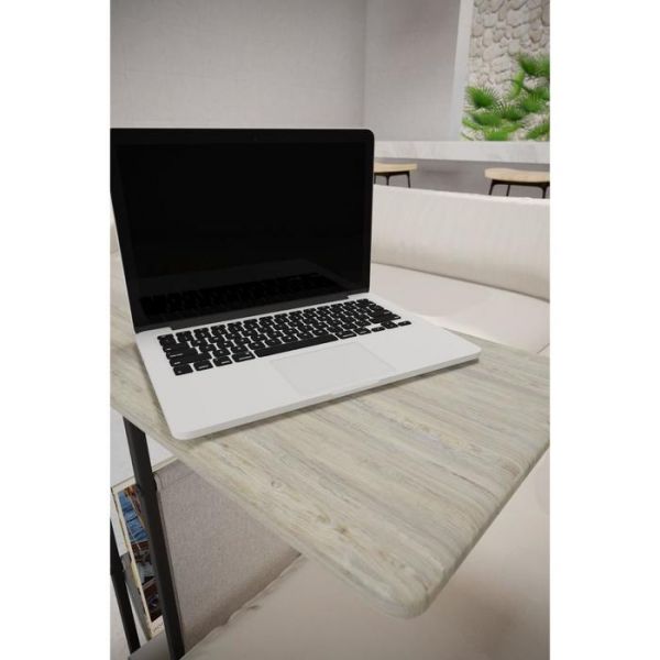 Стол приставной «Бали», 540 ? 350? 700 мм, металл, МДФ, цвет белый