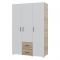Шкаф Victor, 3 створчатый, с ящиками, цвет белый