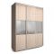 Шкаф-купе Модный Зеркало+ЛДСП Ясень шимо светлый/Белый/Венге светлый 1800х600х2300