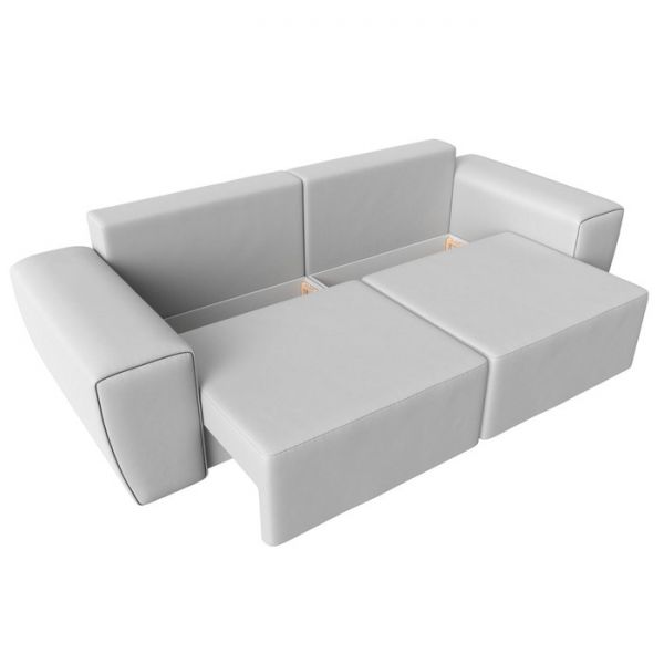 Прямой диван «Беккер», механизм еврокнижка, экокожа, цвет бежевый