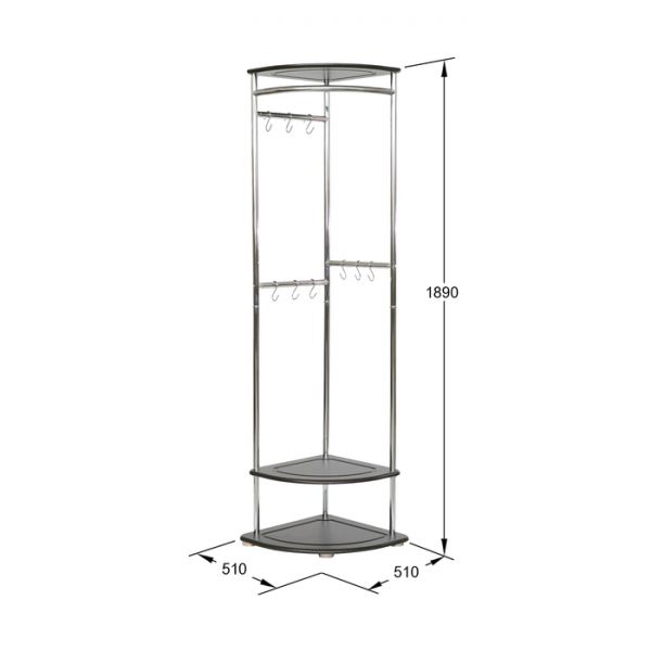 Вешалка гардеробная «Универсальная», 510 ? 510 ? 1890 мм, цвет дуб белёный