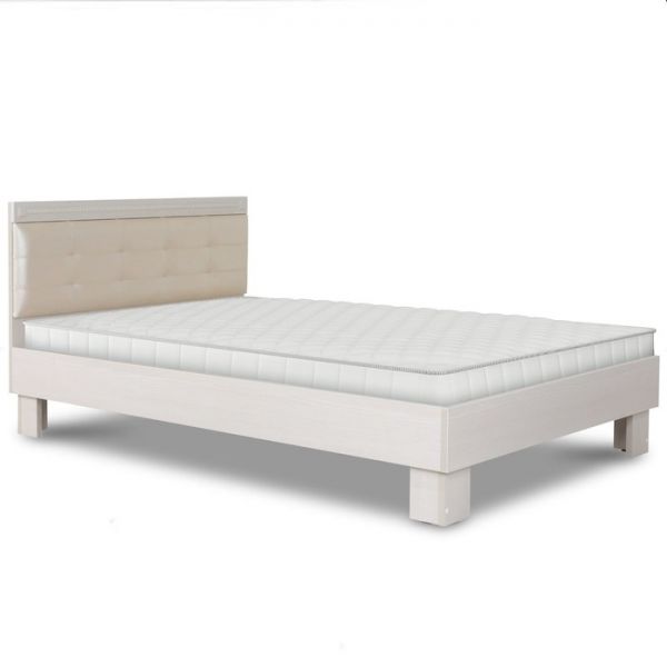 Кровать «Азалия 1200 М», без ПМ, 1200 ? 2000 мм, цвет бодега белый / белый пунто