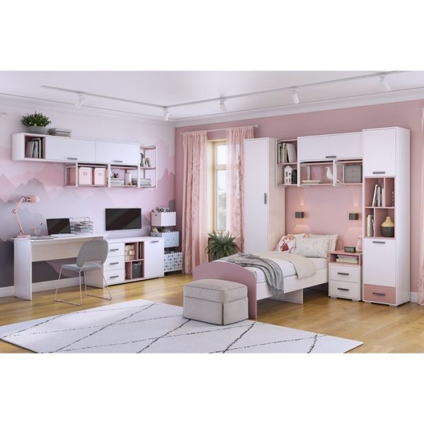 Тумба общего назначения с 2мя ящиками Лило 451х430х611 белый/пепельная роза