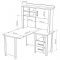 Стол угловой СТД-У с надстройкой НД-115, 1300 ? 1230 ? 1680 мм, цвет нельсон / белый