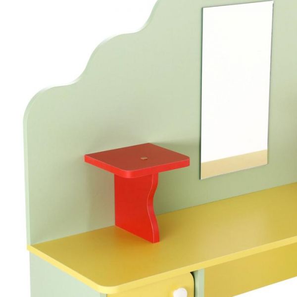 Парикмахерская 1200х320х1150 салатовый/жёлтый/красный