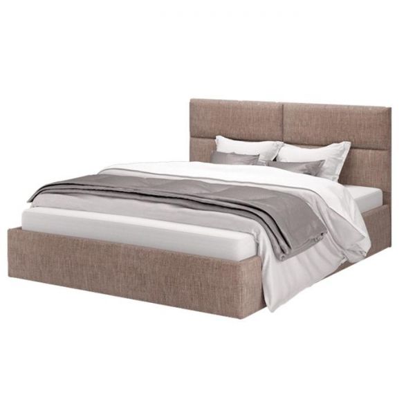 Кровать Сити 2000х1600 с орт. основанием ткань бежевая
